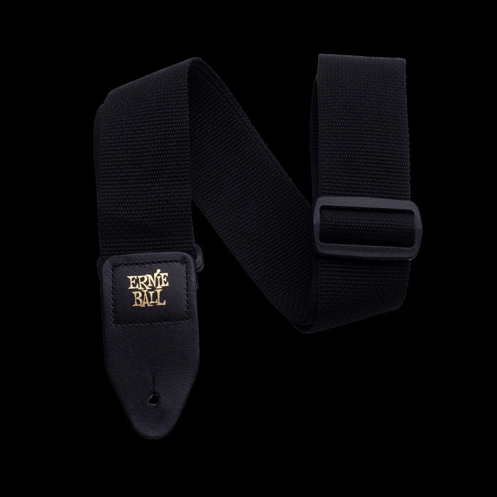 P04037 Ernie Ball Black With Black Polypro Guitar Strap