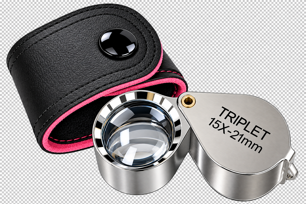 MML15 15X Professional Jewelers 21 mm Triplet Loupe For Lab Grown Diamonds