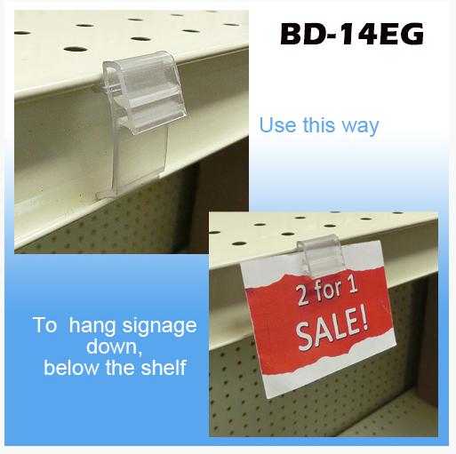 BD-14EG Sign Holder Shelves - Metal Channel Flush