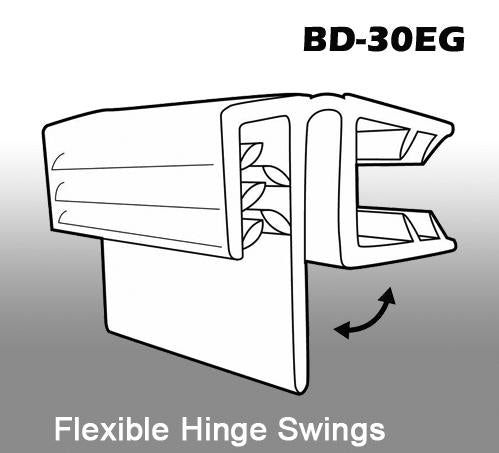 BD-30EG Sign Holder-Edge of 1/4 inch Glass or Thin Shelves of Any Material