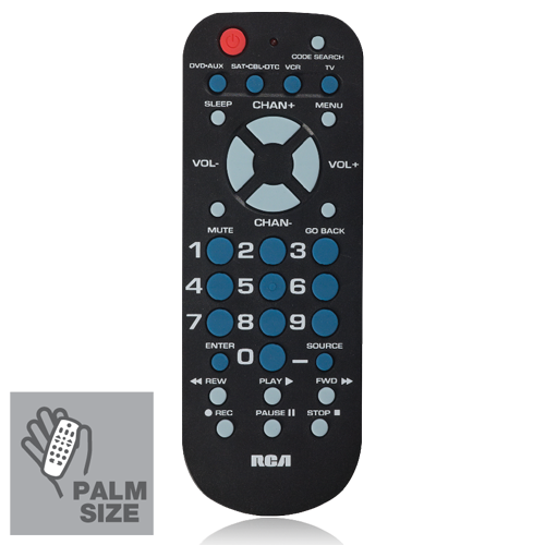 RCR504BE RCA 4-Device Palm Sized Universal Remote (Qty 6)