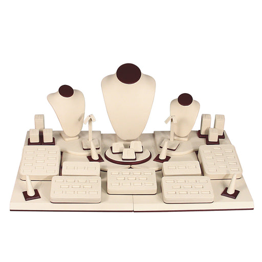 SET69L30 Display Set 32 pcs beige with brown trim