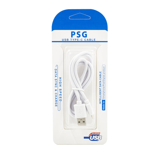 TP-1M PSG USB-Type C 3 foot Auto, Home Charge and Sync Heavy Duty Cable